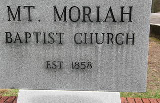 Mt Moriah Church Sign